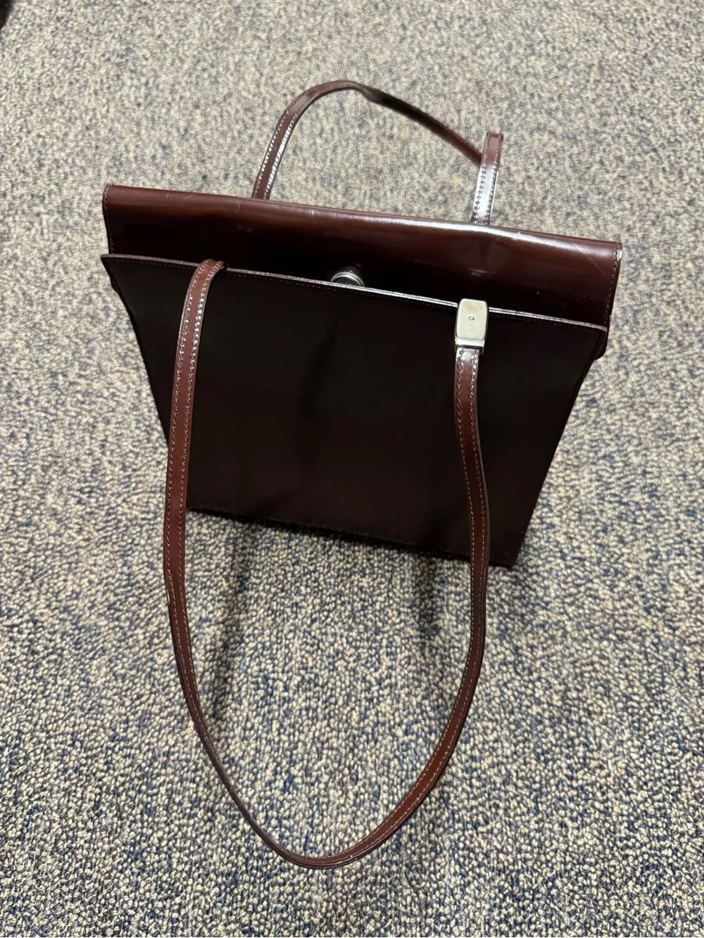 FURLA VINTAGE Women's Brown Top-Handle Tote Bag